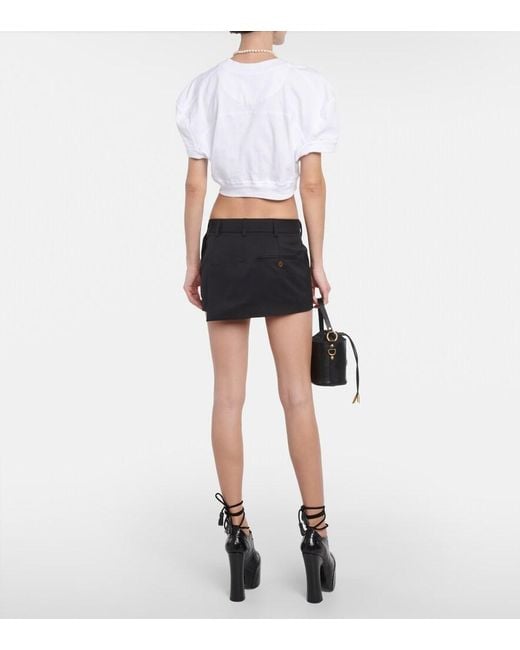 Vivienne Westwood Black Low-Rise Wool Miniskirt