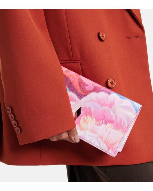 Christian Louboutin Pink Bettina Floral Clutch