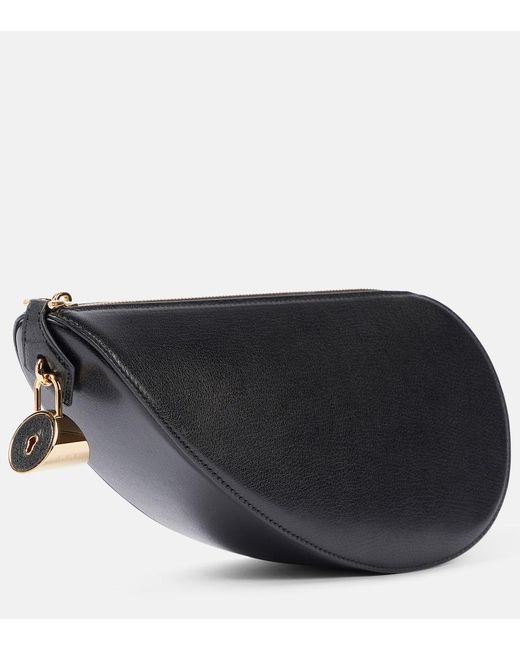 Alaïa Black Clutch Le Demi Cour Aus Leder