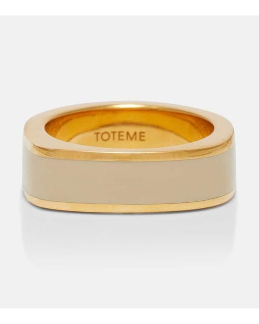 Anillo Signature Banado En Oro De 18Ct Totême de color Metallic