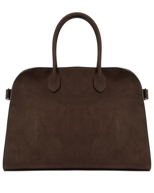 The Row Brown Margaux 15 Suede Tote Bag