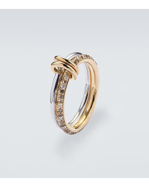 Spinelli Kilcollin White Virgo Petite Sterling And 18Kt Ring With Diamonds for men