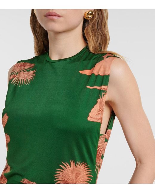 Johanna Ortiz Green Finding The Way Floral Maxi Dress