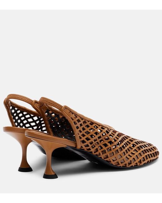 Proenza Schouler Brown Tee Leather Slingback Pumps