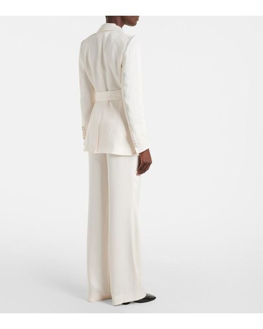 Veronica Beard Natural Ryanne Belted Blazer