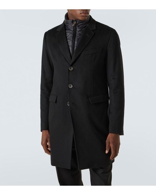 Herno Black Cashmere Coat for men