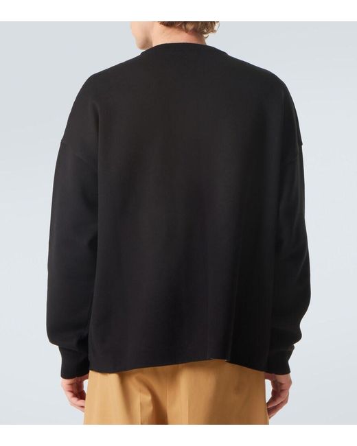 Loewe Black Anagram Embroidered Sweater for men