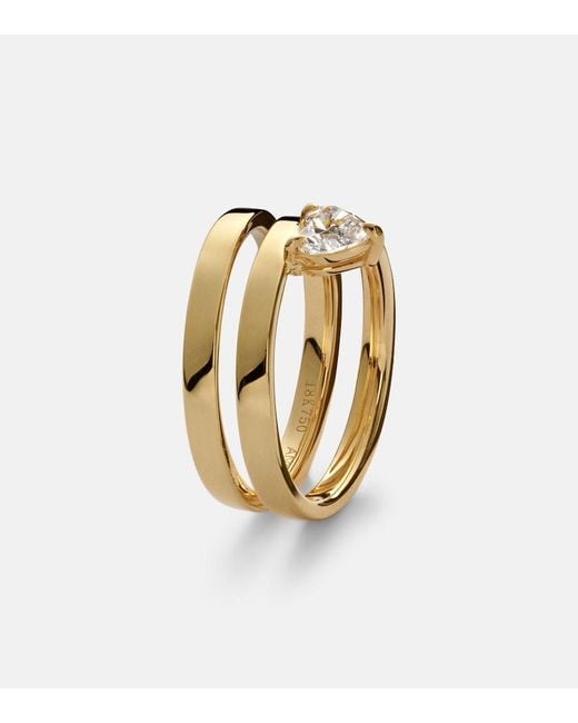 Anita Ko Metallic Coil 18Kt Ring With Diamonds