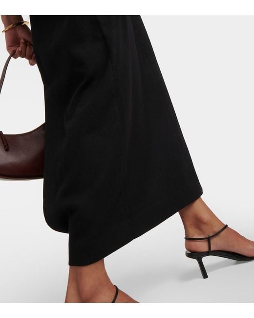 Vince Black Flannel Maxi Skirt