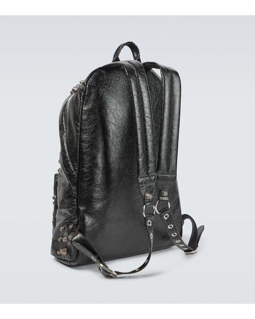 Balenciaga Black Le Cagole Leather Backpack for men