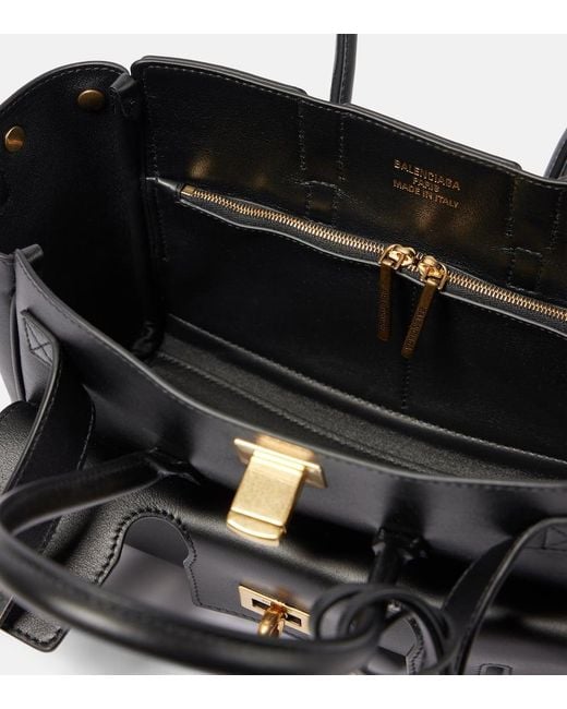 Balenciaga Black Bel Air Mini Leather Tote Bag