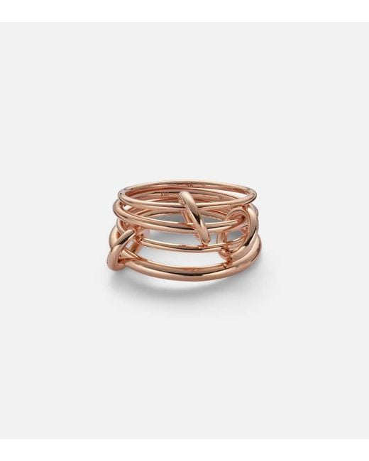 Bague Pisces En Or Rose 18 Ct Spinelli Kilcollin en coloris White