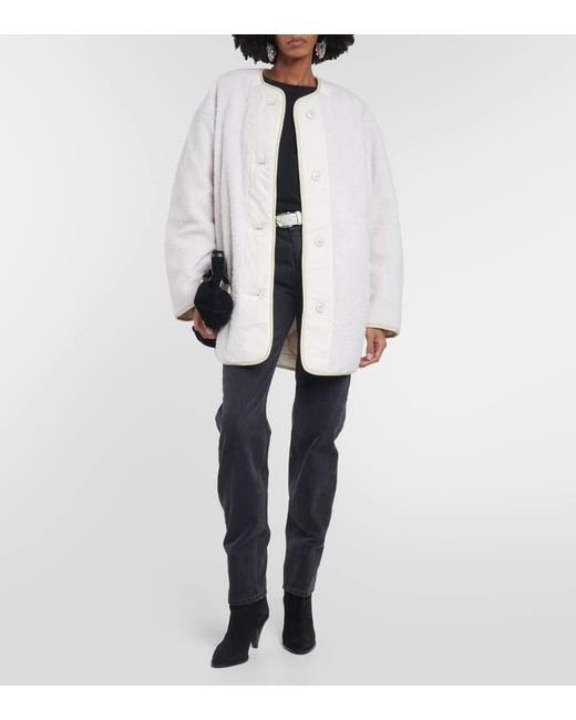 Isabel Marant White Jacke Himemma Aus Teddyfleece