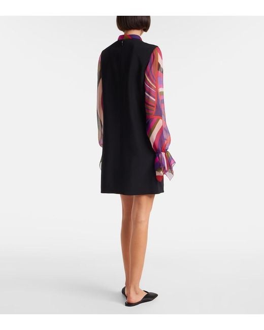 Emilio Pucci Black Iride Cady Minidress