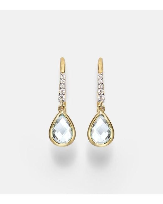 Mateo White 14Kt Earrings With Amethyst And Diamonds