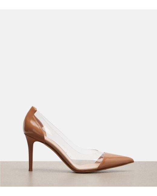 Gianvito Rossi Pink Patent Leather And Pvc Pumps