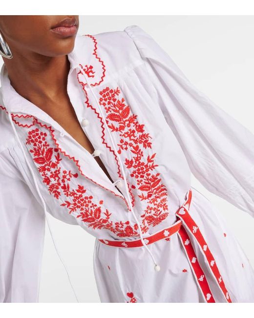 alemais white embroidered midi dress Mina Embroidered Mini Dress White