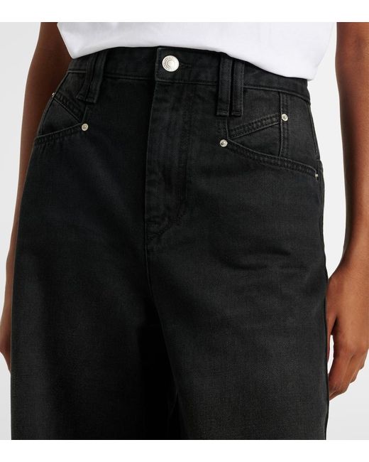Jeans A Gamba Larga Lemony di Isabel Marant in Blue