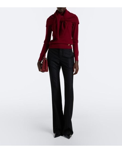 Oscar de la Renta Layered Cashmere Sweater