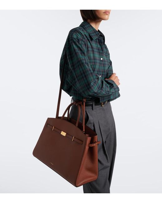 DeMellier London Brown Hudson Small Leather Tote Bag