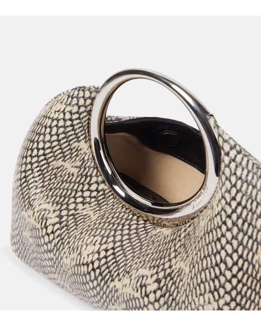 Jacquemus Natural Calino Small Snake-Effect Leather Tote Bag