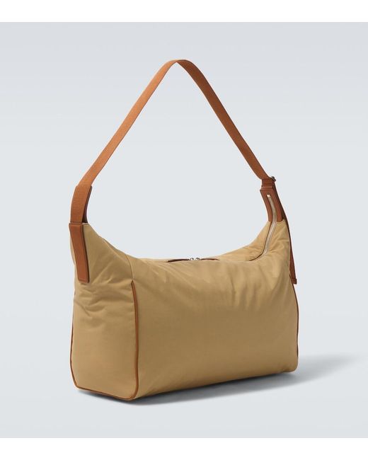 The Row Natural Logan E/W Leather-Trimmed Crossbody Bag for men
