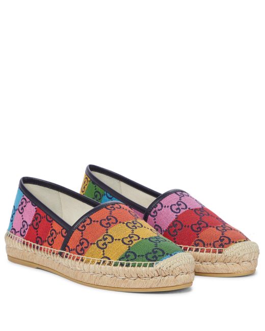 Gucci Multicolor GG Canvas Espadrilles