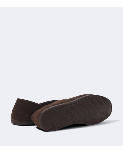STÒFFA Brown Suede Slip-On Shoes for men