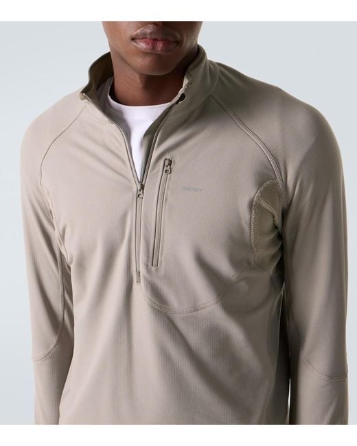 Satisfy Gray Ghostfleece Half-Zip Top for men