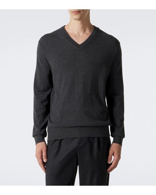Zegna Gray Cashmere Sweater for men