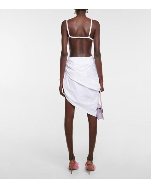 Jacquemus White Saudade Draped Dress