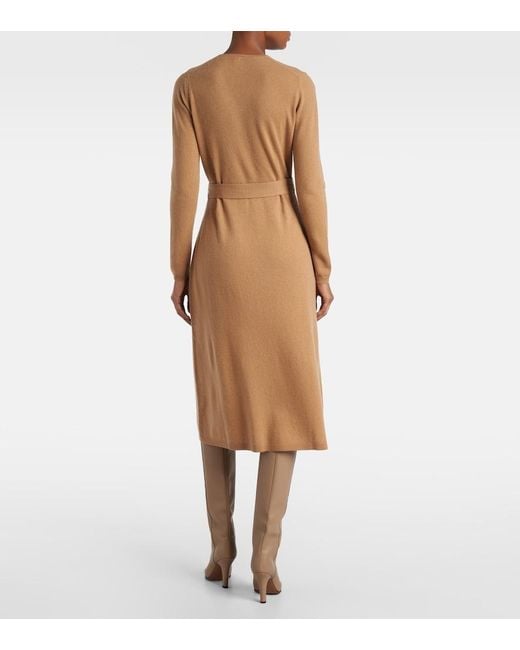 Jardin Des Orangers Natural Wool And Cashmere Wrap Dress