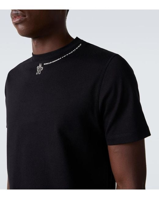 Moncler Black Logo Cotton Jersey T-Shirt for men