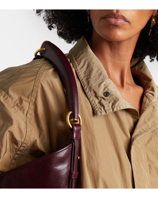 Saint Laurent Brown Mombasa Medium Leather Shoulder Bag