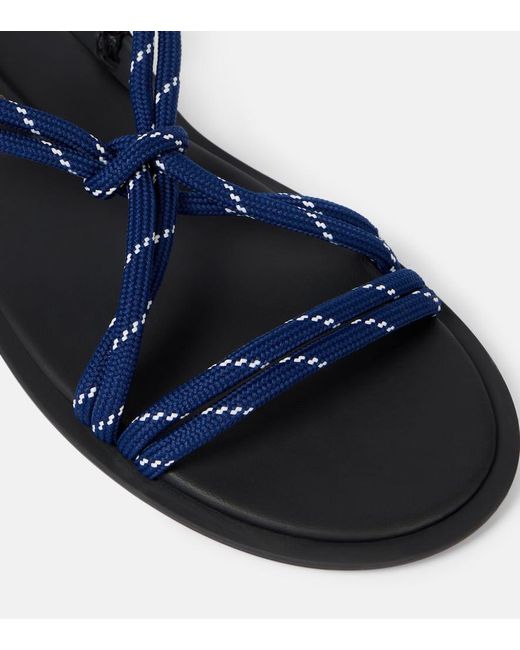 Miu Miu Blue Sandalen Riviere Mit Leder