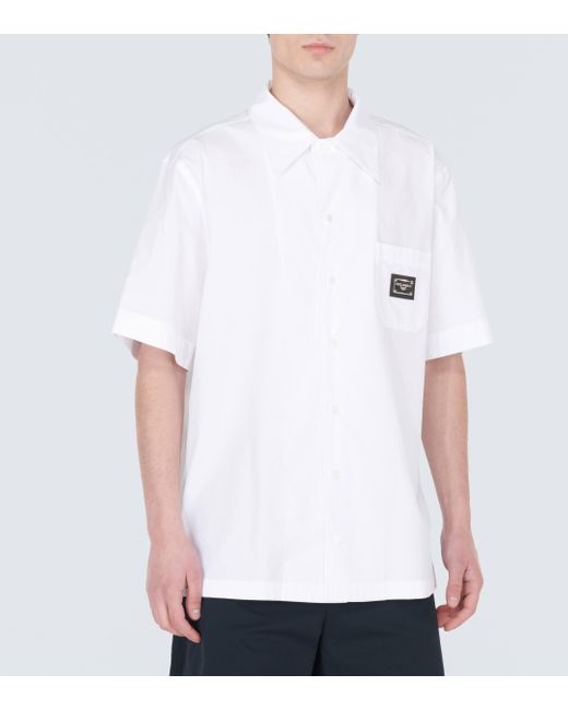 Chemise en coton a logo Dolce & Gabbana pour homme en coloris White