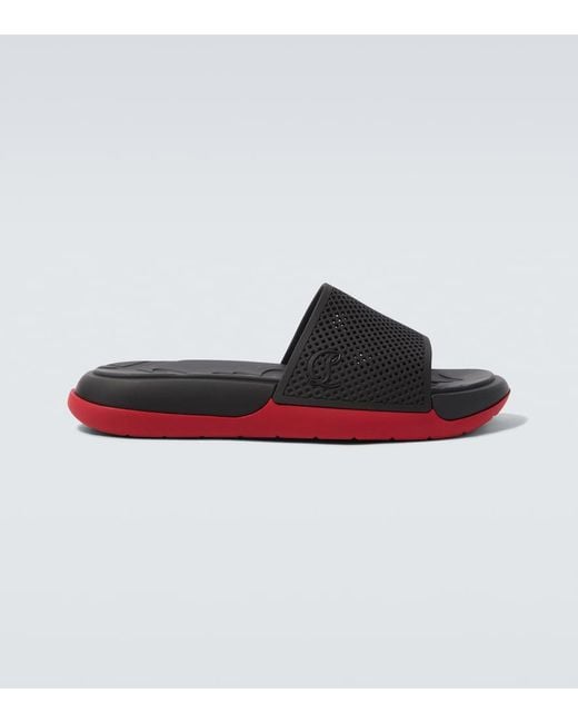Christian Louboutin Red Easy Breezy Slides for men