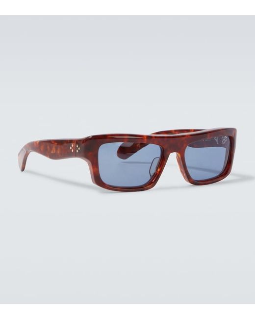 Jacques Marie Mage Brown Cleavon 57 Rectangular Sunglasses for men