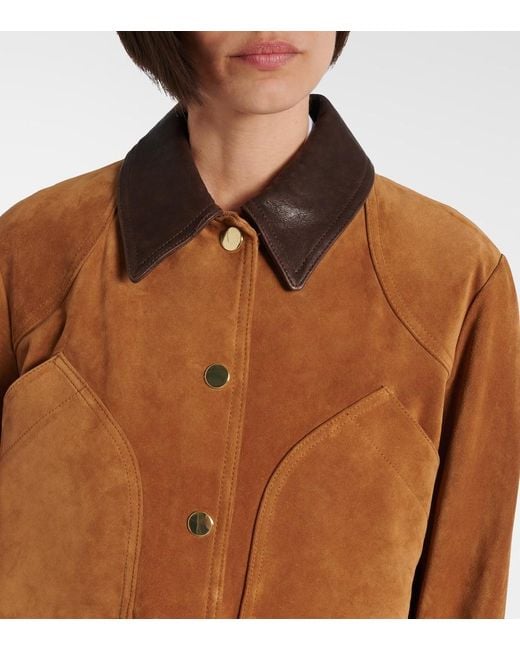 Veronica Beard Brown Walters Suede Field Jacket