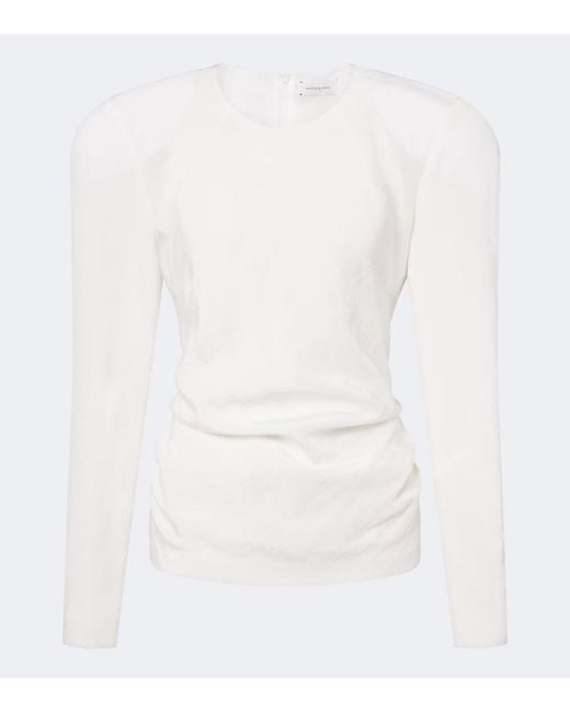 Magda Butrym White Draped Top