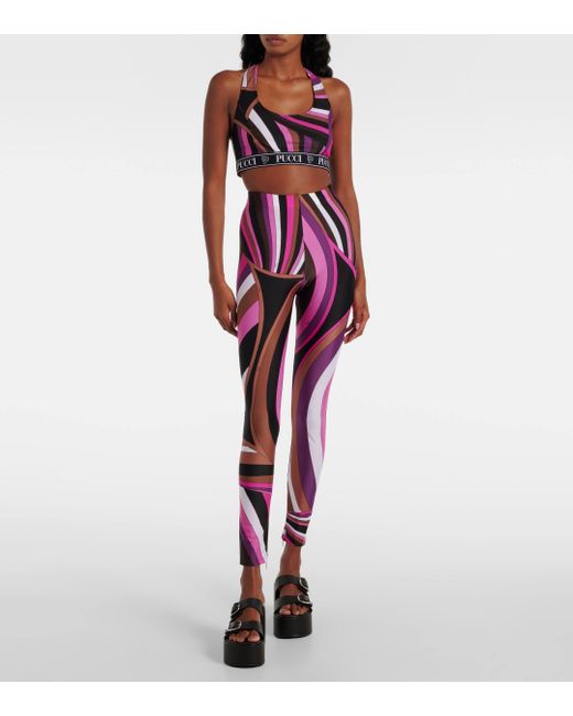 Emilio Pucci Pink Iride Printed Leggings