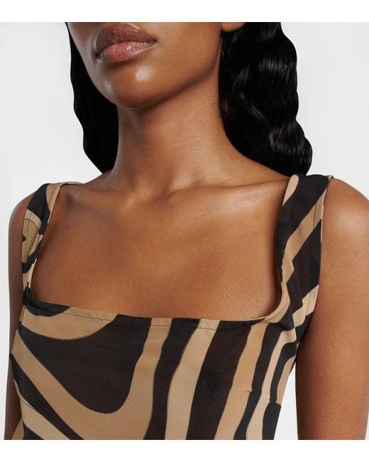 Emilio Pucci Black Minikleid Marmo Aus Mesh