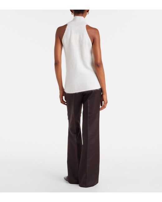 Lisa Yang White Leya Knitted Cashmere Tank Top