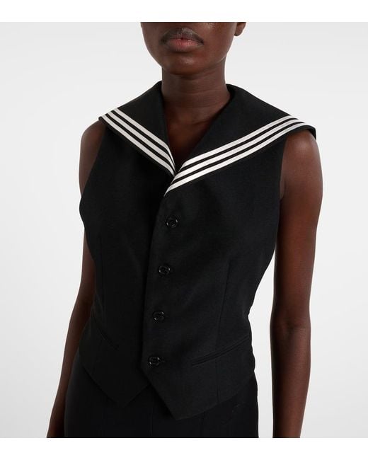 Gilet A Righe di Coperni in Black