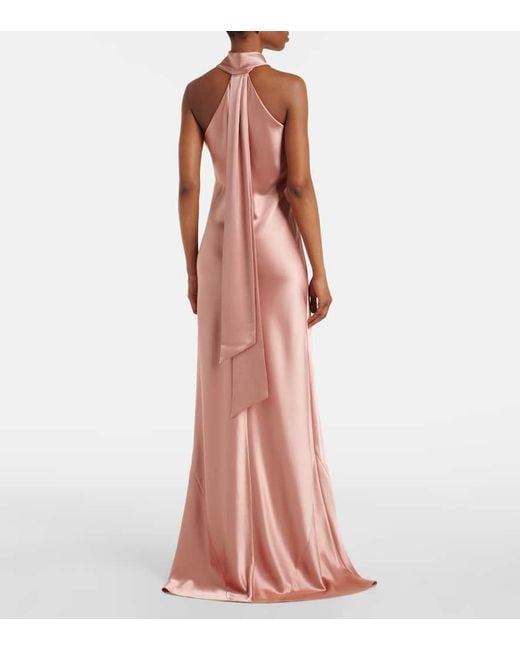 Galvan Pink Robe Pandora Aus Satin