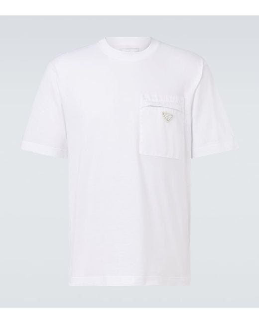 Prada White Cotton T-Shirt for men