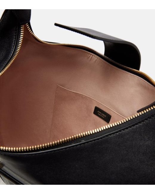 Jimmy Choo Black Bar Medium Leather Tote Bag