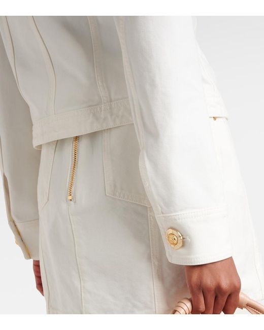 Balmain White Denim Jacket