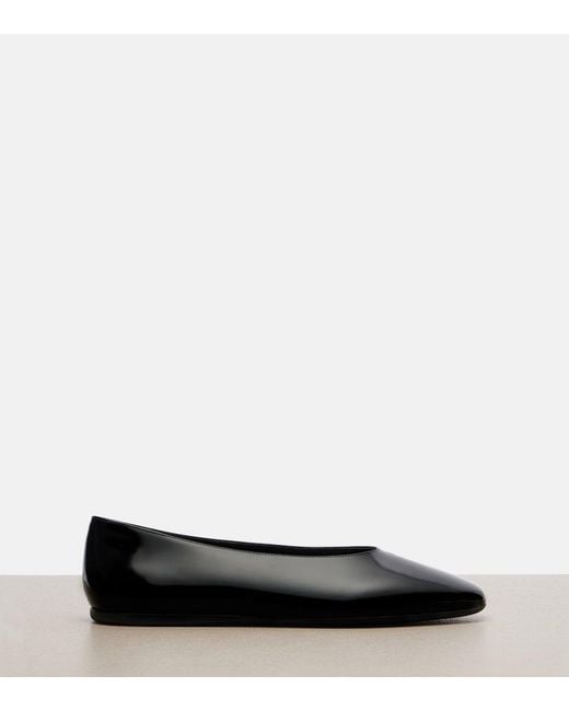 Prada Black Leather Ballet Flats
