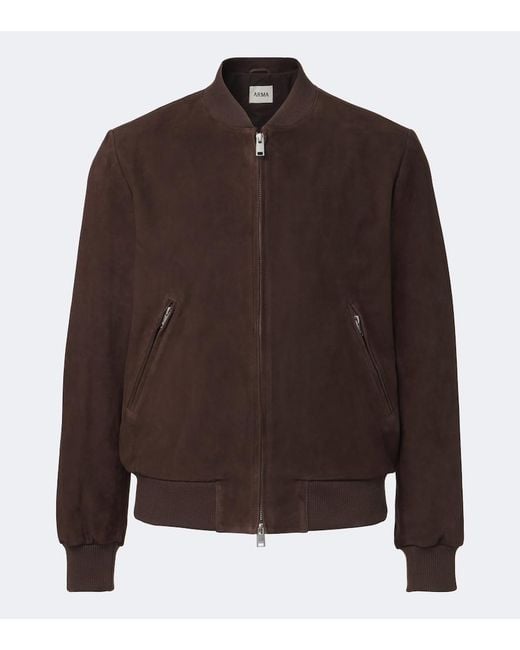 Arma Brown Didier Suede Bomber Jacket for men